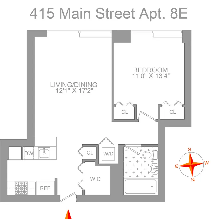 415 Main Street, 8E | floorplan | View 7