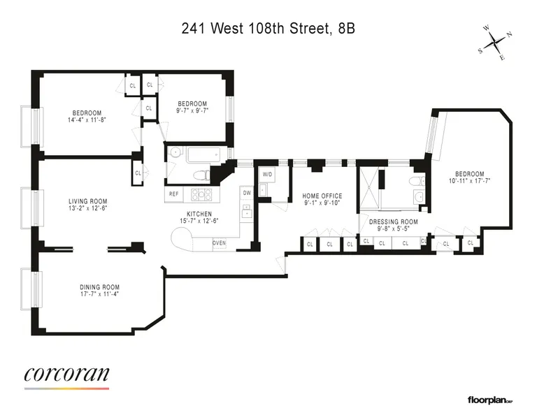 241 West 108th Street, 8B | floorplan | View 12