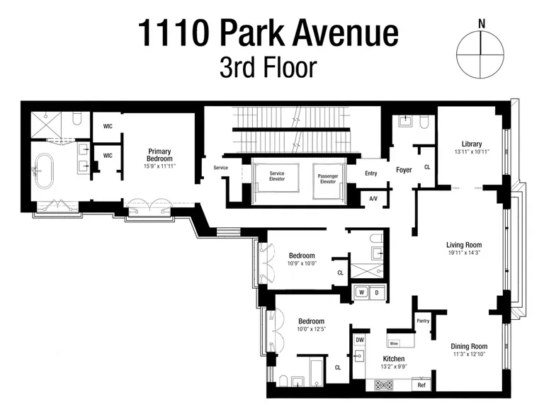1110 Park Avenue, 3FL | floorplan | View 14
