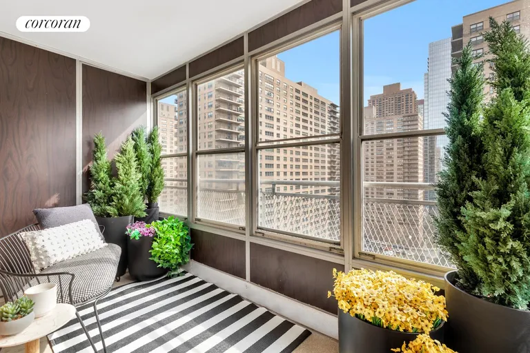 New York City Real Estate | View 303 West 66th Street, 20GE | Screened In Terrace | View 5