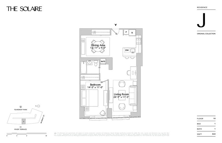 20 River Terrace, 18J | floorplan | View 7