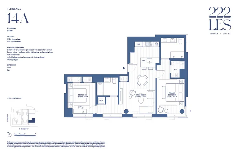 222 East Broadway, 14A | floorplan | View 6