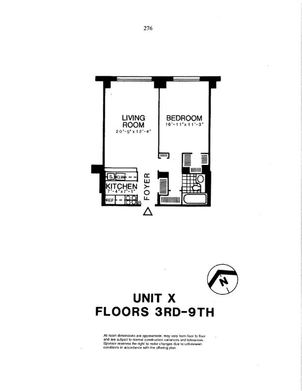 200 Rector Place, 7X | floorplan | View 11