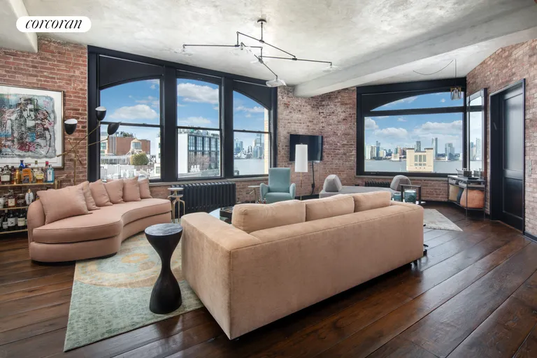 New York City Real Estate | View 477 Washington Street, 8W | Living Room | View 3