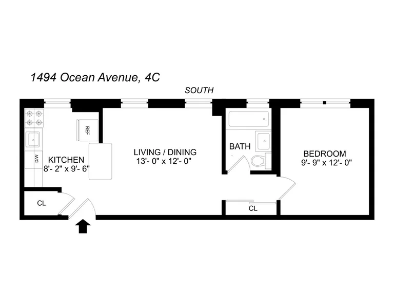 1494 Ocean Avenue, 4C | floorplan | View 13