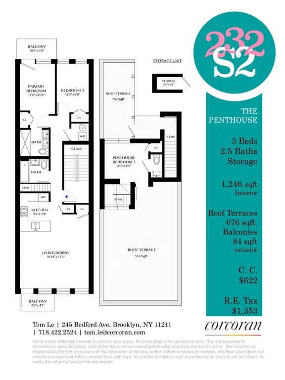 232 South 2nd Street, PH | floorplan | View 18