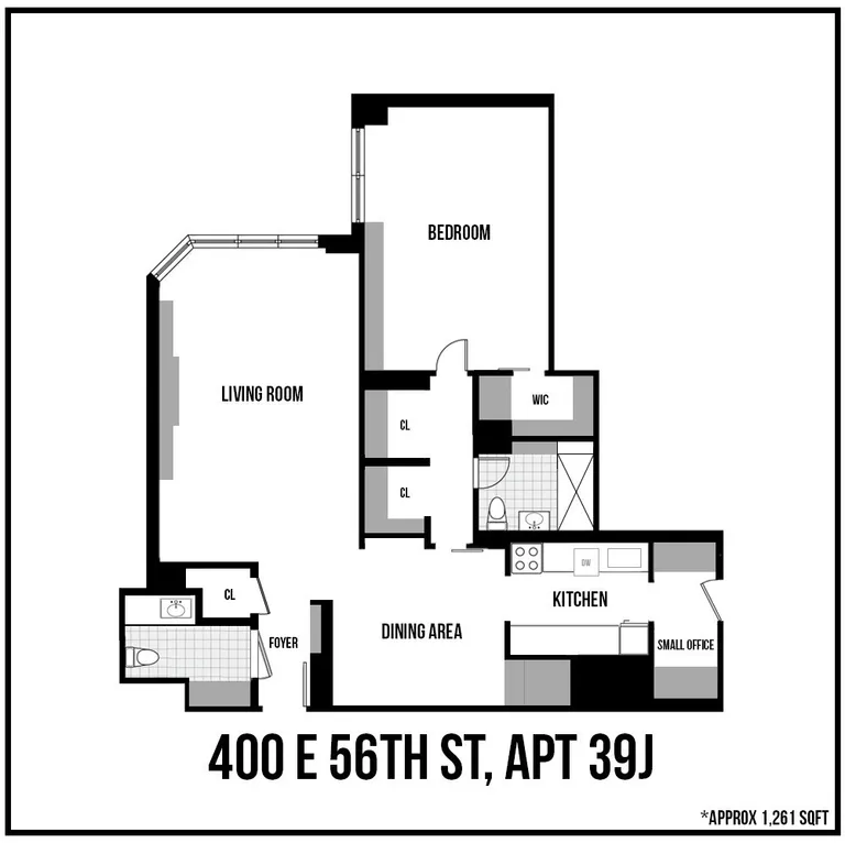400 East 56th Street, 39J | floorplan | View 9