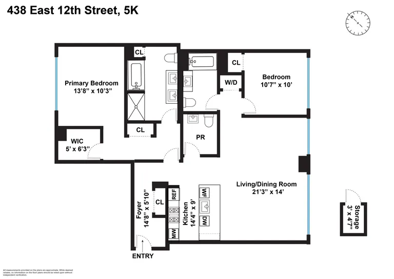 438 East 12th Street, 5K | floorplan | View 10