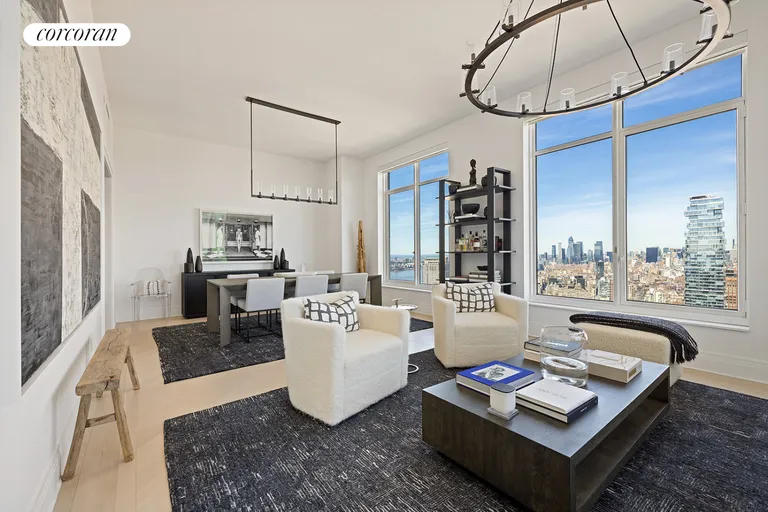 New York City Real Estate | View 30 Park Place, 60B | Living Room | View 2