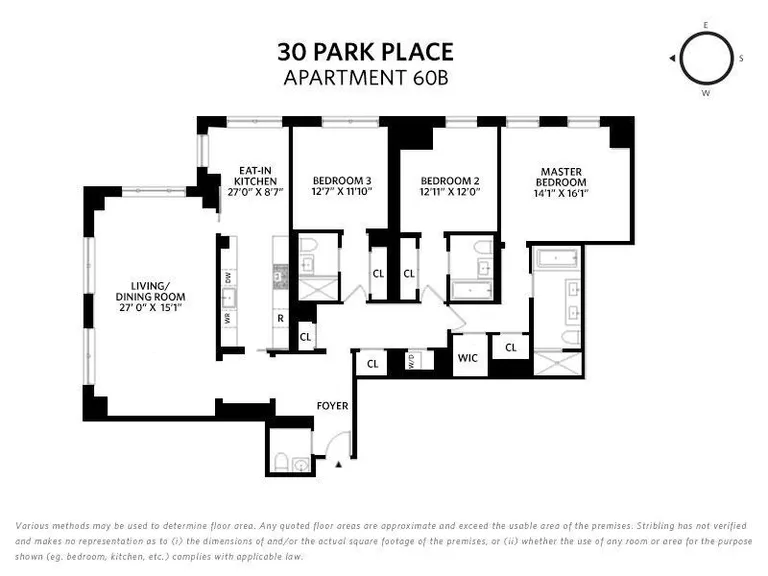 30 Park Place, 60B | floorplan | View 13