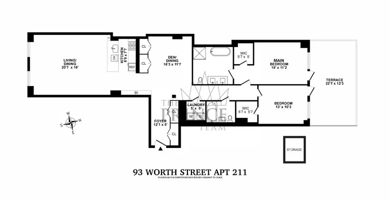 93 Worth Street, 211 | floorplan | View 14