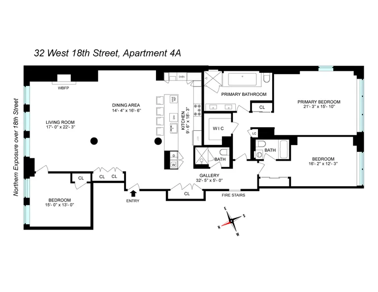 32 West 18th Street, 4A | floorplan | View 10