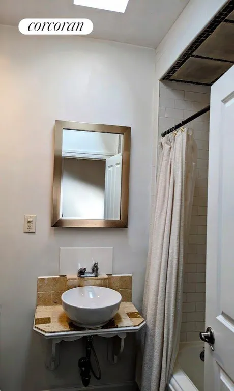 New York City Real Estate | View 57 Tompkins Place | Bathroom with Skylight | View 5