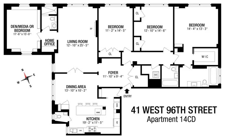 41 West 96th Street, 14CD | floorplan | View 15