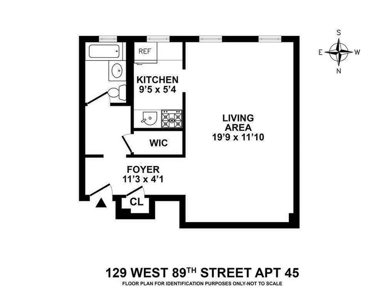 129 West 89th Street, 61 | floorplan | View 1