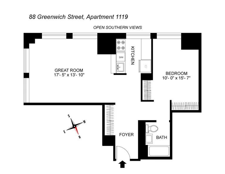 88 Greenwich Street, 1119 | floorplan | View 9
