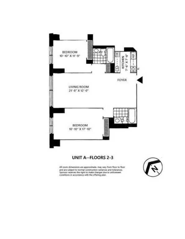 380 Rector Place, 2A | floorplan | View 10