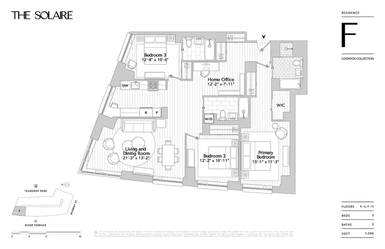 20 River Terrace, 9F | floorplan | View 10