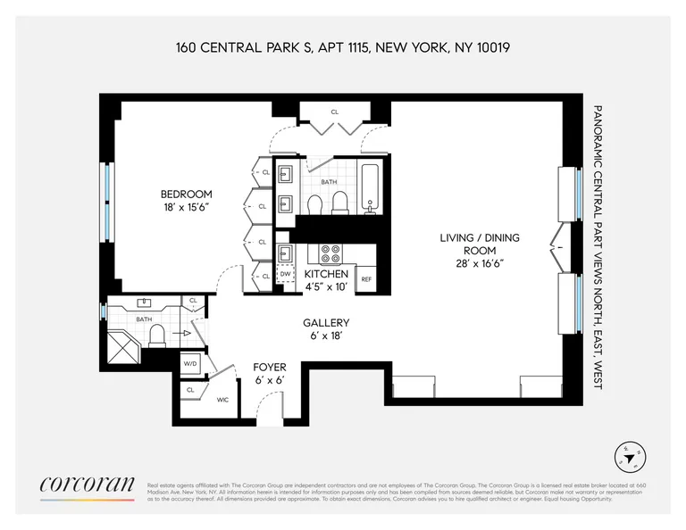 160 Central Park South, 1115A | floorplan | View 11