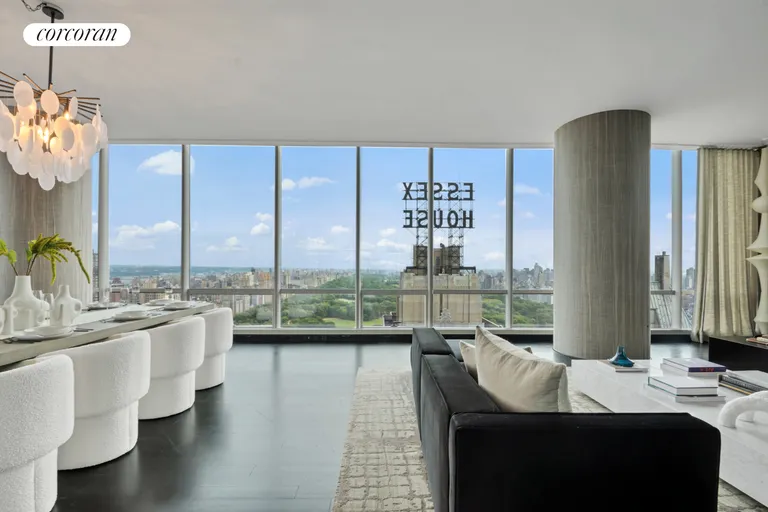 New York City Real Estate | View 157 West 57th Street, 46A | Living Room | View 4