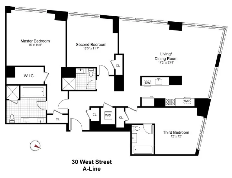 30 West Street, 10A | floorplan | View 10