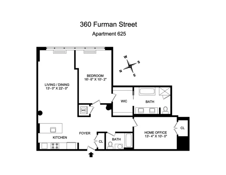 360 Furman Street, 625 | floorplan | View 14