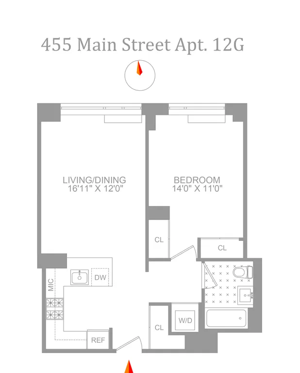455 Main Street, 12G | floorplan | View 8