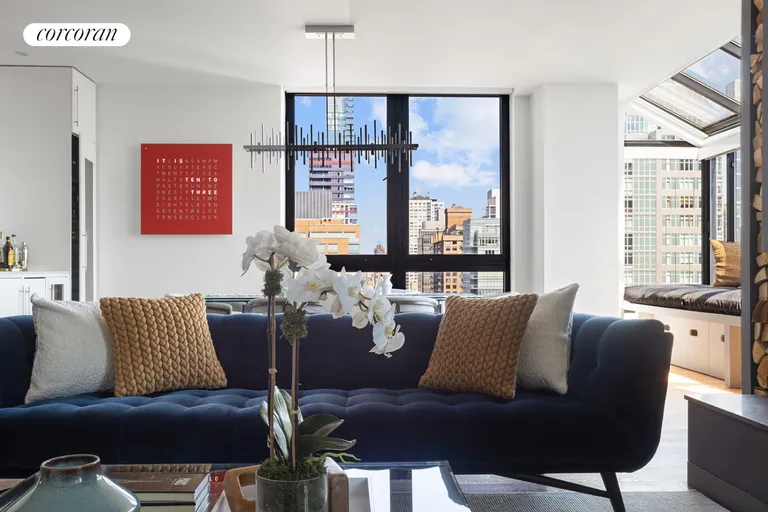 New York City Real Estate | View 255 East 49th Street, PHA | Living Room | View 3