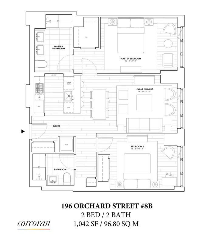 196 Orchard Street, 8B | floorplan | View 12