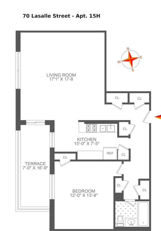 70 LaSalle Street, 15H | floorplan | View 12