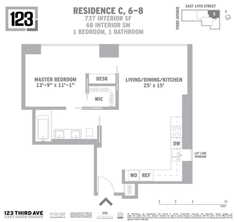 123 Third Avenue, 8C | floorplan | View 6
