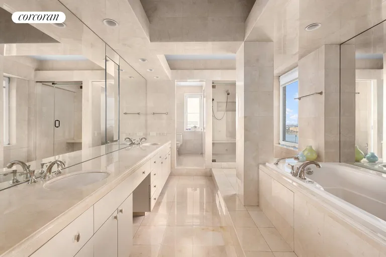 New York City Real Estate | View 180 East End Avenue, 21GH | Serene Primary Bathroom | View 16