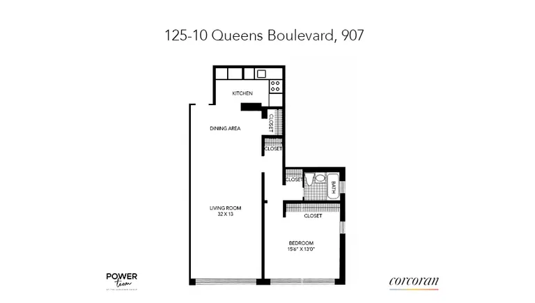 125-10 Queens Boulevard, 907 | floorplan | View 8