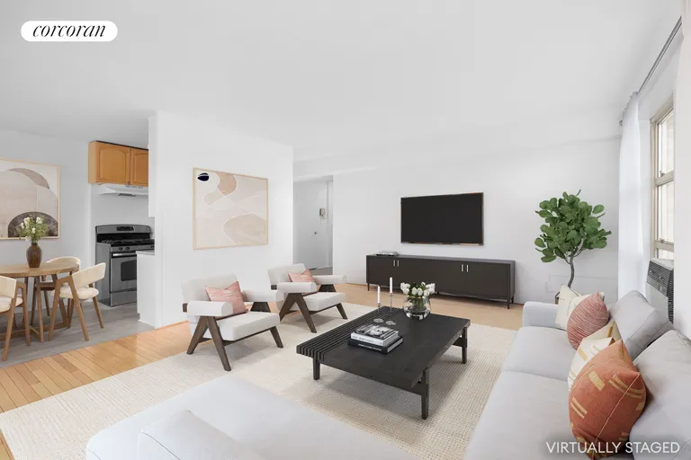 New York City Real Estate | View 70 LaSalle Street, 11F | Virtually Staged Living Room | View 3