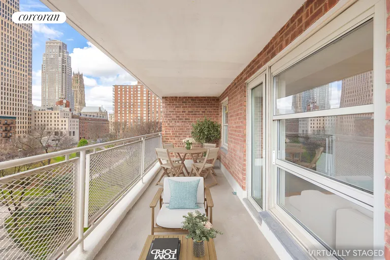 New York City Real Estate | View 70 LaSalle Street, 11F | Virtually Staged Private Terrace | View 11