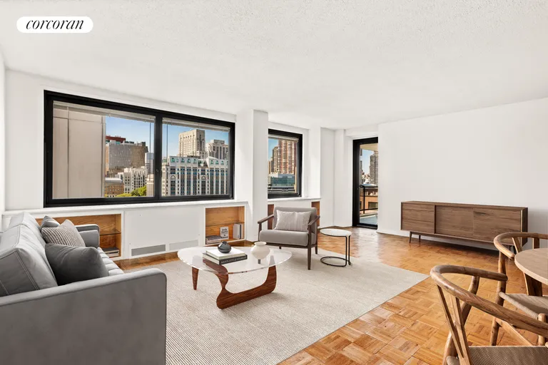 New York City Real Estate | View 531 Main Street, 1401 | Living Room | View 2