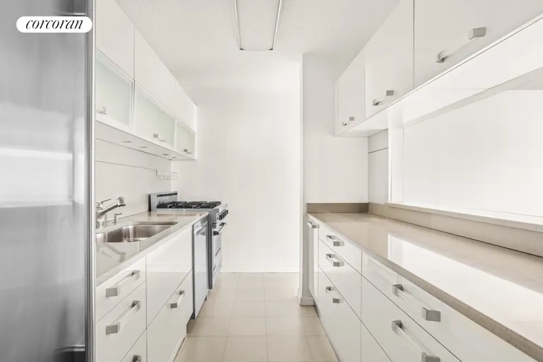 New York City Real Estate | View 531 Main Street, 1401 | Renovated Kitchen | View 4