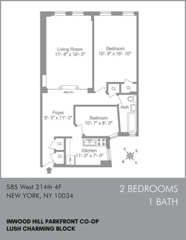 585 West 214th Street, 4F | floorplan | View 13
