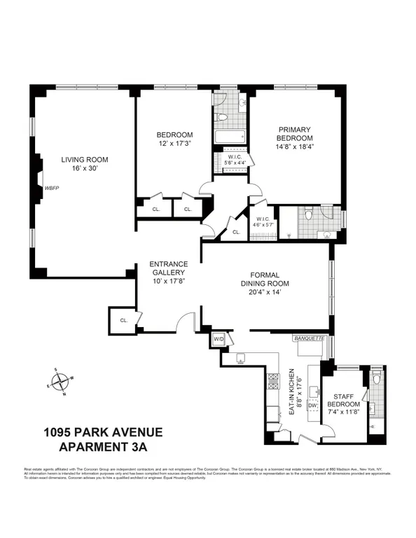1095 Park Avenue, 3A | floorplan | View 13