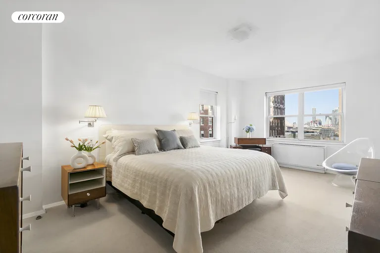New York City Real Estate | View 20 Sutton Place South, 10C | Spacious Corner Primary Bedroom | View 5