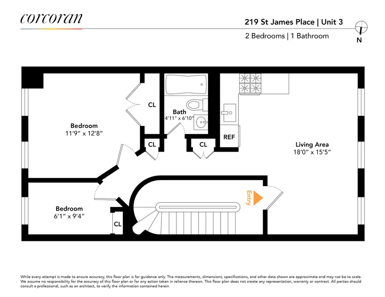 219 Saint James Place, 3 | floorplan | View 13