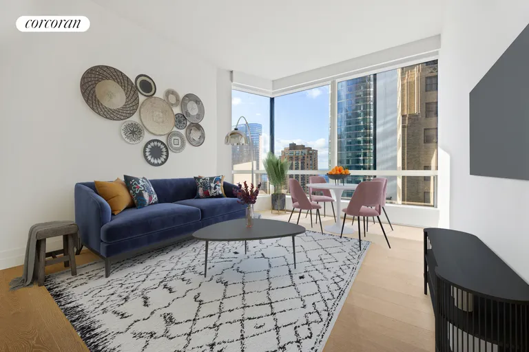 New York City Real Estate | View 77 Greenwich Street, 19C | 2 Beds, 2 Baths | View 1