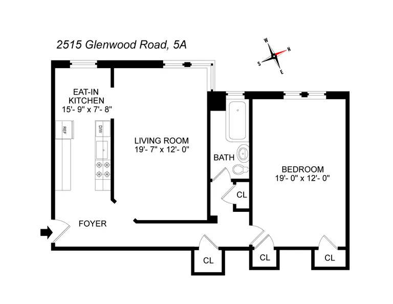 2515 Glenwood Road, 5A | floorplan | View 9