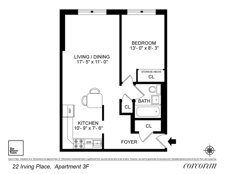 22 Irving Place, 3F | floorplan | View 9