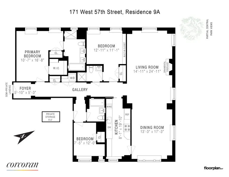 171 West 57th Street, 9A | floorplan | View 14