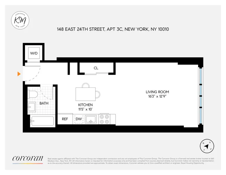 148 East 24th Street, 3C | floorplan | View 13