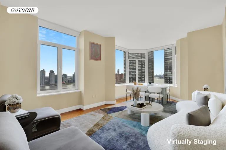 New York City Real Estate | View 400 East 51st Street, 20C | Living Room | View 3