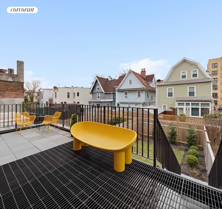 New York City Real Estate | View 82 Rutland Road | Deck off Kitchen | View 26