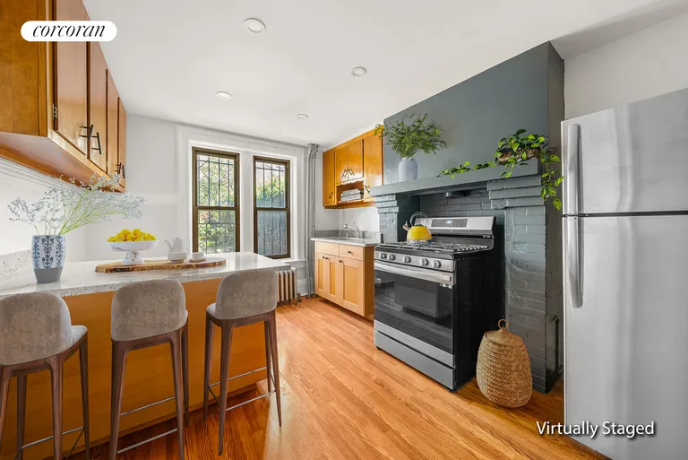 New York City Real Estate | View 535 58th Street | Garden Apt Kitchen | View 20