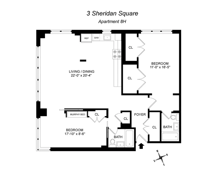 3 Sheridan Square, 8H | floorplan | View 11